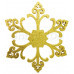 Елочная фигура Снежинка Морозко, 66 см, цвет золотой