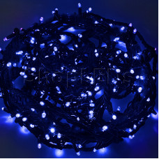 Гирлянда "Твинкл Лайт" 20 м, 240 диодов, цвет синий, черный провод "каучук", Neon-Night