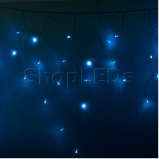 Гирлянда Айсикл (бахрома) светодиодный, 4,8 х 0,6 м, прозрачный провод, 220В, диоды синие, NEON-NIGHT